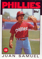 1986 Topps Baseball Cards      475     Juan Samuel